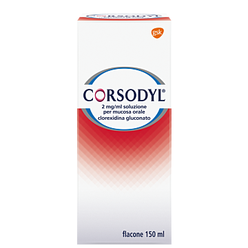 Corsodyl soluzione orale disinfettante del cavo orale flacone da 150 ml 200mg/100 - 